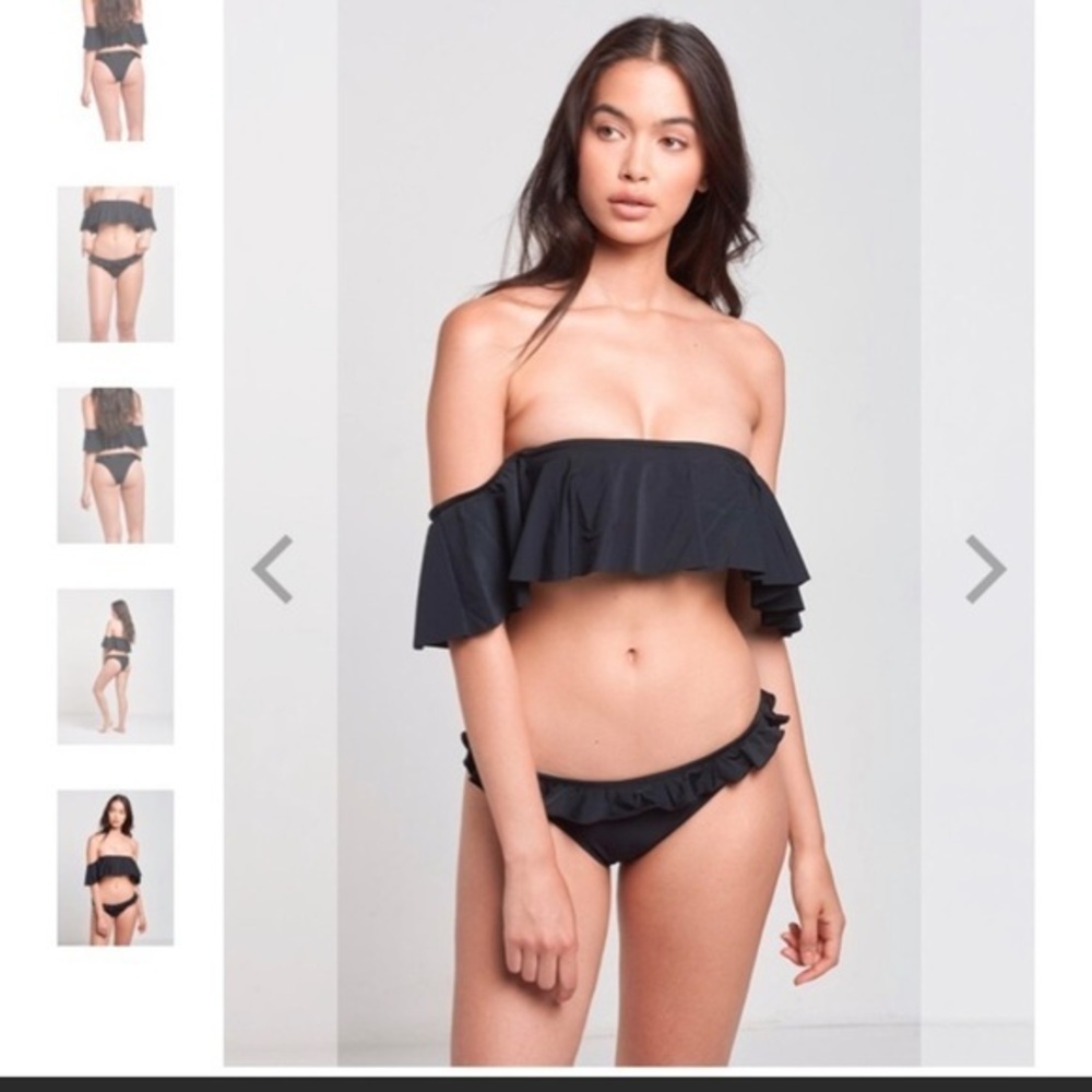 Young and reckless black flutter bikini top